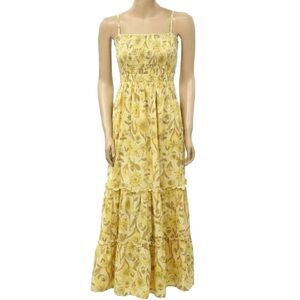 Chelsea & Theodore Yellow Floral Maxi Dress